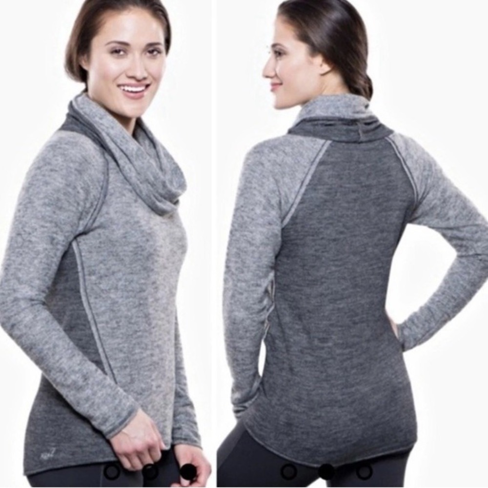 Kuhl Nova Pullover Sweater Size Large Gray Cowl Neck Pullover Women's